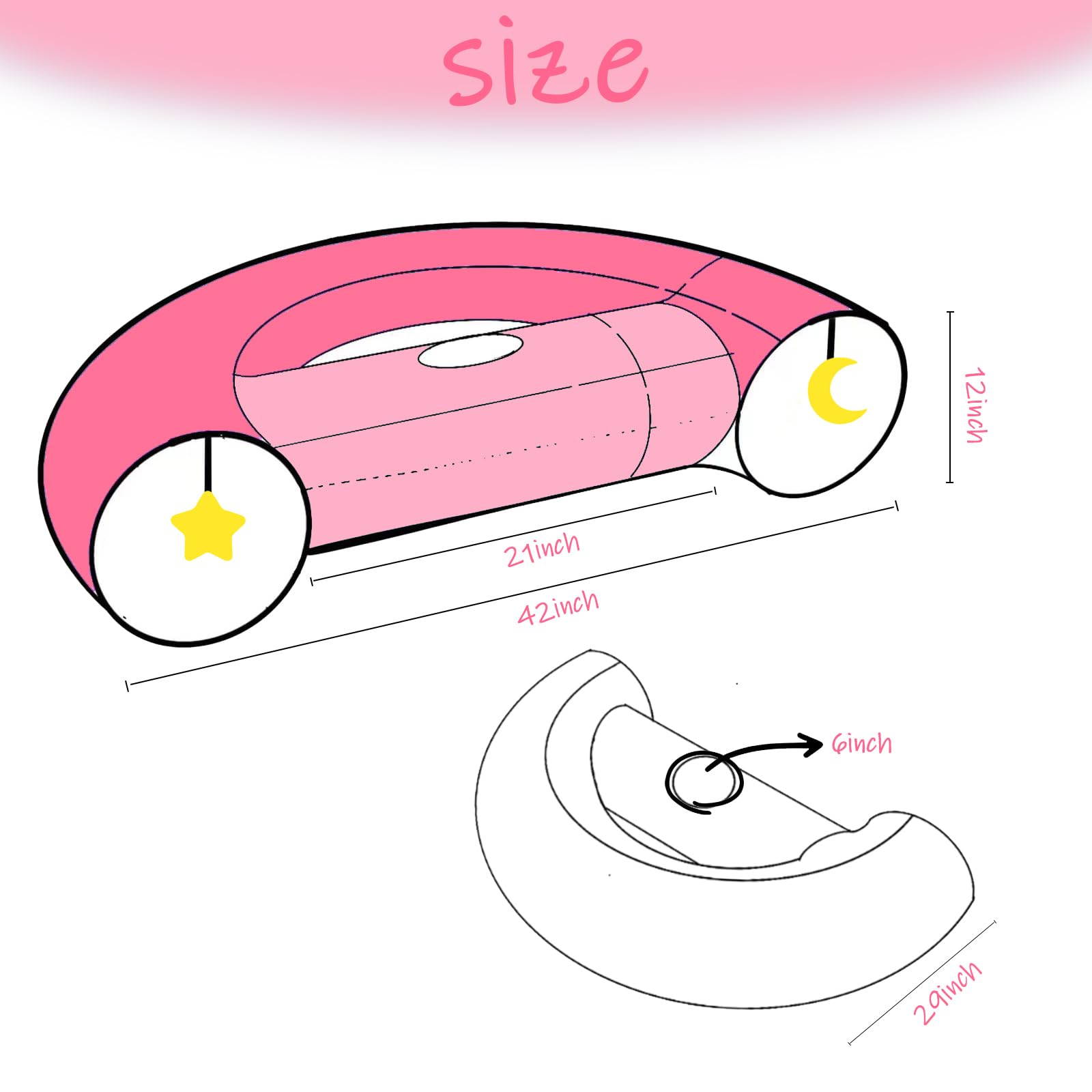 PAOPO Cat Tunnel, Large Indoor Durable Collapsible Interactive Cat Tube with Peek-A-Boo Hole, Hanging Toys, and Crinkly Paper Lining - Cute Tunnel for Cats, Kittens, Puppies & Rabbits, Pink