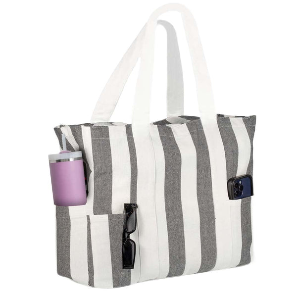 Folkulture Beach Bag for Girls | (18 x 15) Beach Bags for Women | Large Tote Bag or Swim Bags for Swimmers | Bag for Vacation or Travel Tote Bags with Zipper | Valentines Day Gifts For Her