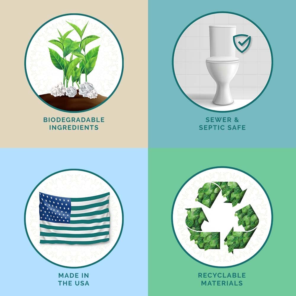 Pristine Toilet Paper Spray: As Seen on Shark Tank, the More Natural Alternative to Flushable Wet Wipes & Personal Cleansing Wipes, Spray Dry Toilet Paper to Create a Flushable Wipe - Coconut Amber