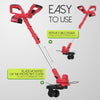 FLORA GUARD Electric String Trimmer, 2-in-1 for Lawn Mowers and Lawn Edge Trimmers, Heavy-Duty Construction, Stable and Durable, Includes 4.0Ah Battery and 3.0A Charger