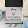 FG Mall Im Sorry Gifts For Her, Apology Necklace with Message Card and Gift Box (Knot Earrings Set, Mistake)