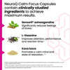 NeuroQ Calm Focus Capsules - Stress Relief Supplement - Supports Mental Function & Relaxation - Sensoril Ashwagandha, Magnesium, GABA, L-Theanine, Andean Cocoa & Kava Kava - 60 Capsules