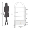 GarveeHome Arched Bookshelf, Modern Bookcase with Doors Storage, 71.5