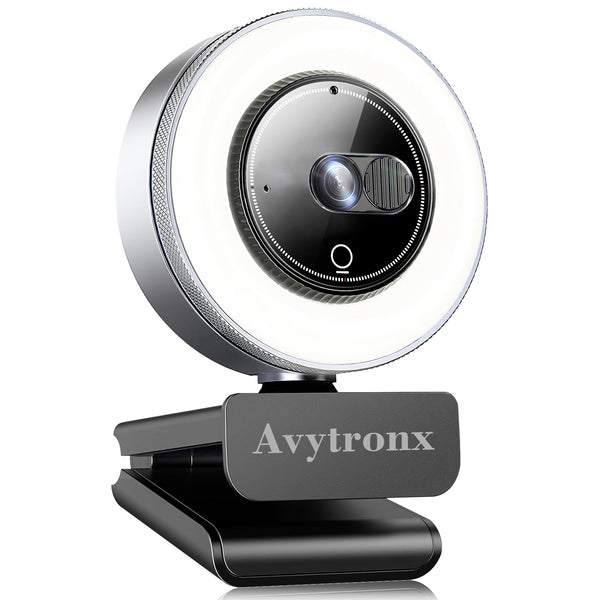 2K Webcam for PC with Microphone & Built-in Light, USB Computer Camera for PC/Laptop/Mac/Monitor, Streaming Webcam with Privacy Cover for Zoom/Skype/Teams/Video Calling/Conference/Online Classes