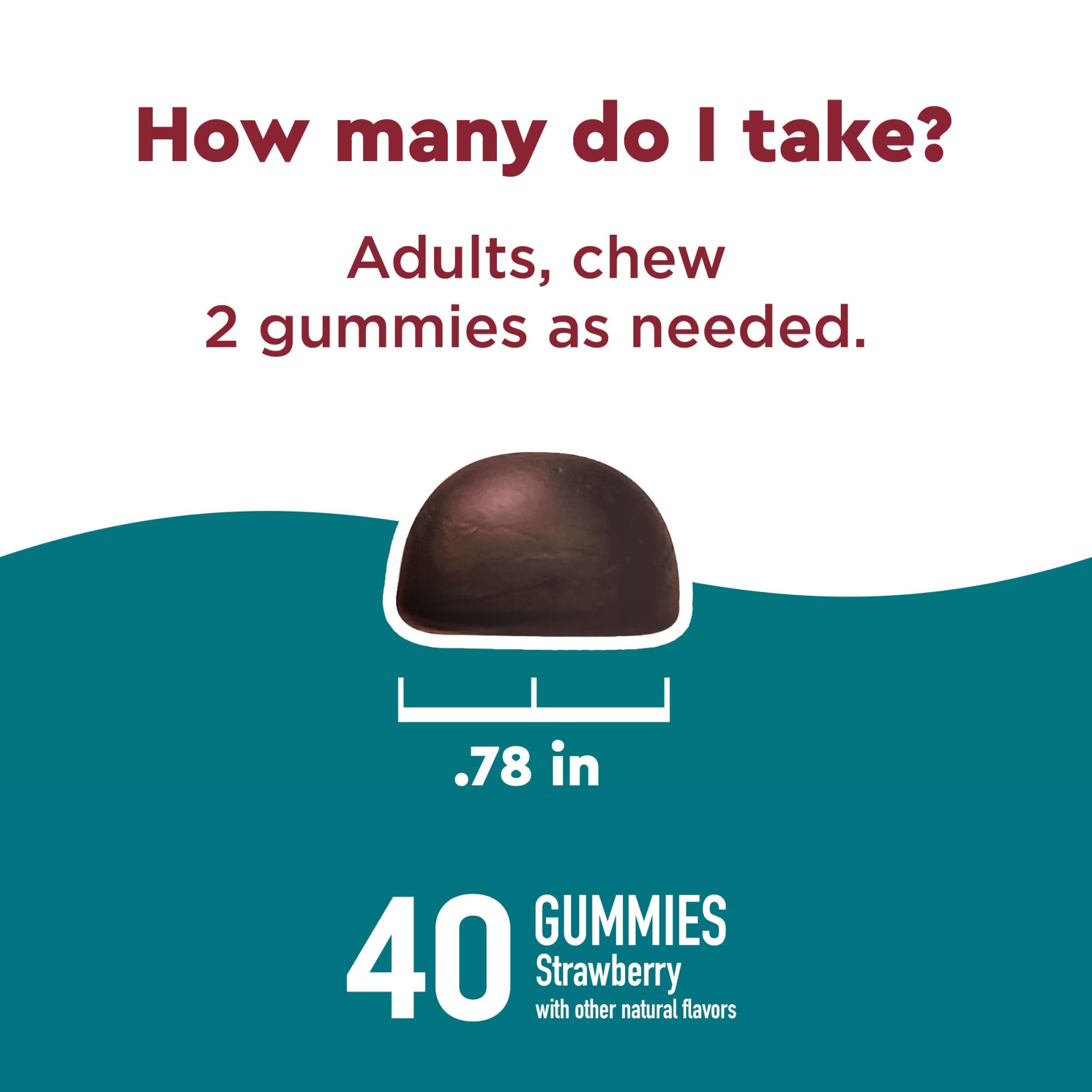 Nature Made Wellblends Stress Relief Gummies, L theanine 200mg to Help Reduce Stress, with GABA 100mg, Same Day Stress Support, 40 Strawberry Flavor Gummies
