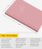 The Original Gratitude Journal with Inspiring Prompts & Quotes for Mindfulness, Reflection & Personal Growth - Daily Wellness Journal for Men & Women - Luxurious Linen Pink Cover