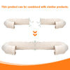 Cat Tunnel, 2-Way Collapsible Cat Tube with Interactive Peek-A-Boo Hole, Toy Ball, and Rope – Ideal for Indoor Cats, Kittens, and Rabbits, Beige