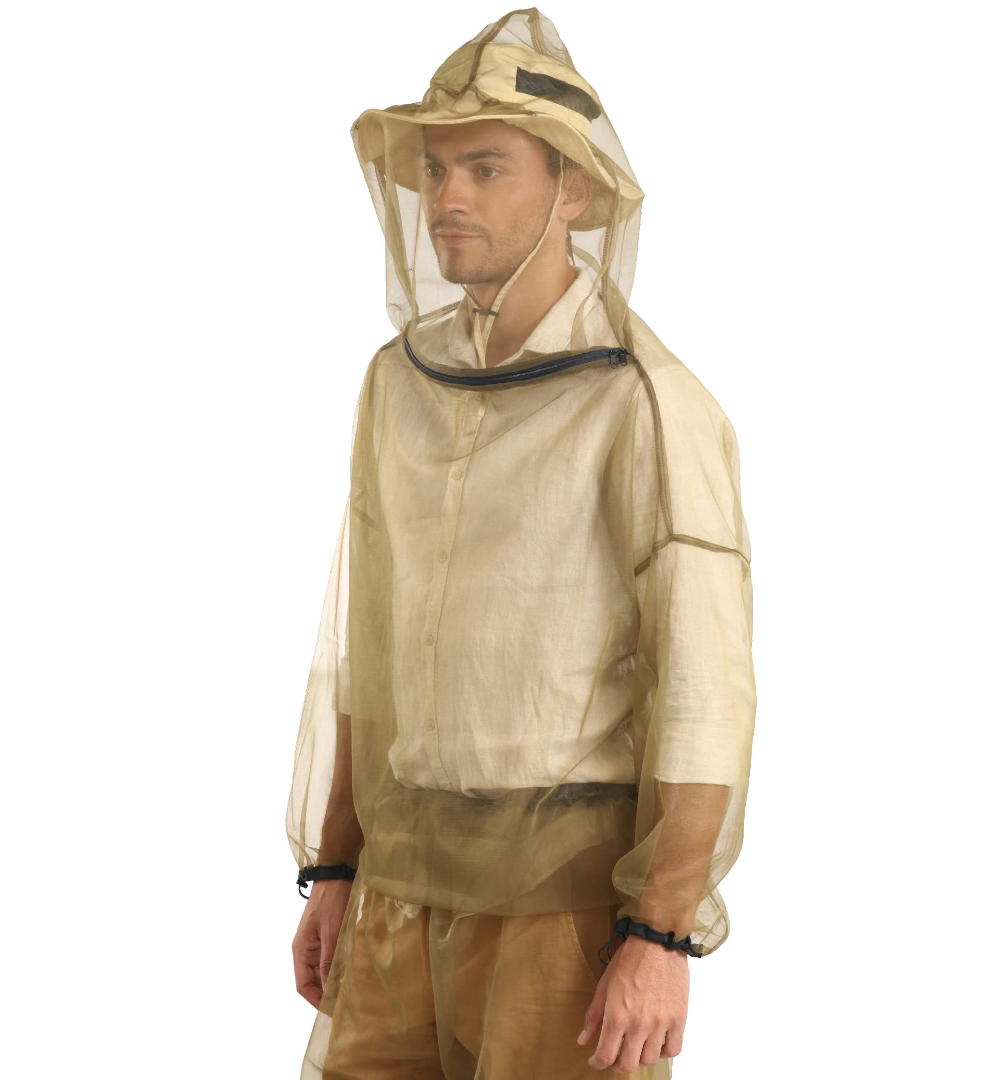 Tough Outfitters Mosquito Suit Jacket - Mosquito Repellent Clothing for Men & Women - Insect, Bug Proof Net Mesh Jacket for Gardening & Outdoor - Protection from Flies, Tick, Gnats