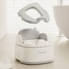 Bebamour Potty Training Toilet 3 in 1 Multi-Functional Potty Seat Detachable Baby Potty Step Stool Anti-Slip Stable Potty Training Toilet with 100 Pack Trash Bags for Baby Toddler Kids(Grey)