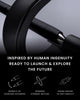 novium Hoverpen Future Edition - Luxury Fountain Pen & Rollerball Pen All-In Gift Box, Fine Nib, Futuristic Aesthetic, Aerospace Metal Made, Free Spinning Executive Pen, Gifts for Boss (Deep Black)
