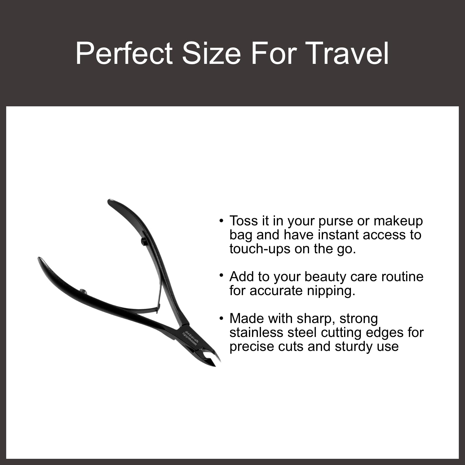 Deborah Lippmann Cuticle Nippers | Stainless Steel Cuticle Trimmers for Fingernail and Toenail Care | Durable Tool for Manicure and Pedicure