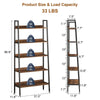 GarveeHome 5 Tier Bookshelf, Narrow Home Office Book Shelf Display Rack, Rustic Brown Storage Organizer with Open Shelves, 67