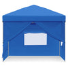 YITAHOME 10x10 Pop Up Canopy with 4 Removable Sidewall, Easy Set-Up Portable Canopy Tents for All Season Wind Gazebo with Roller Bag for Camping Wedding Patio Parties Beach Commerce, Blue
