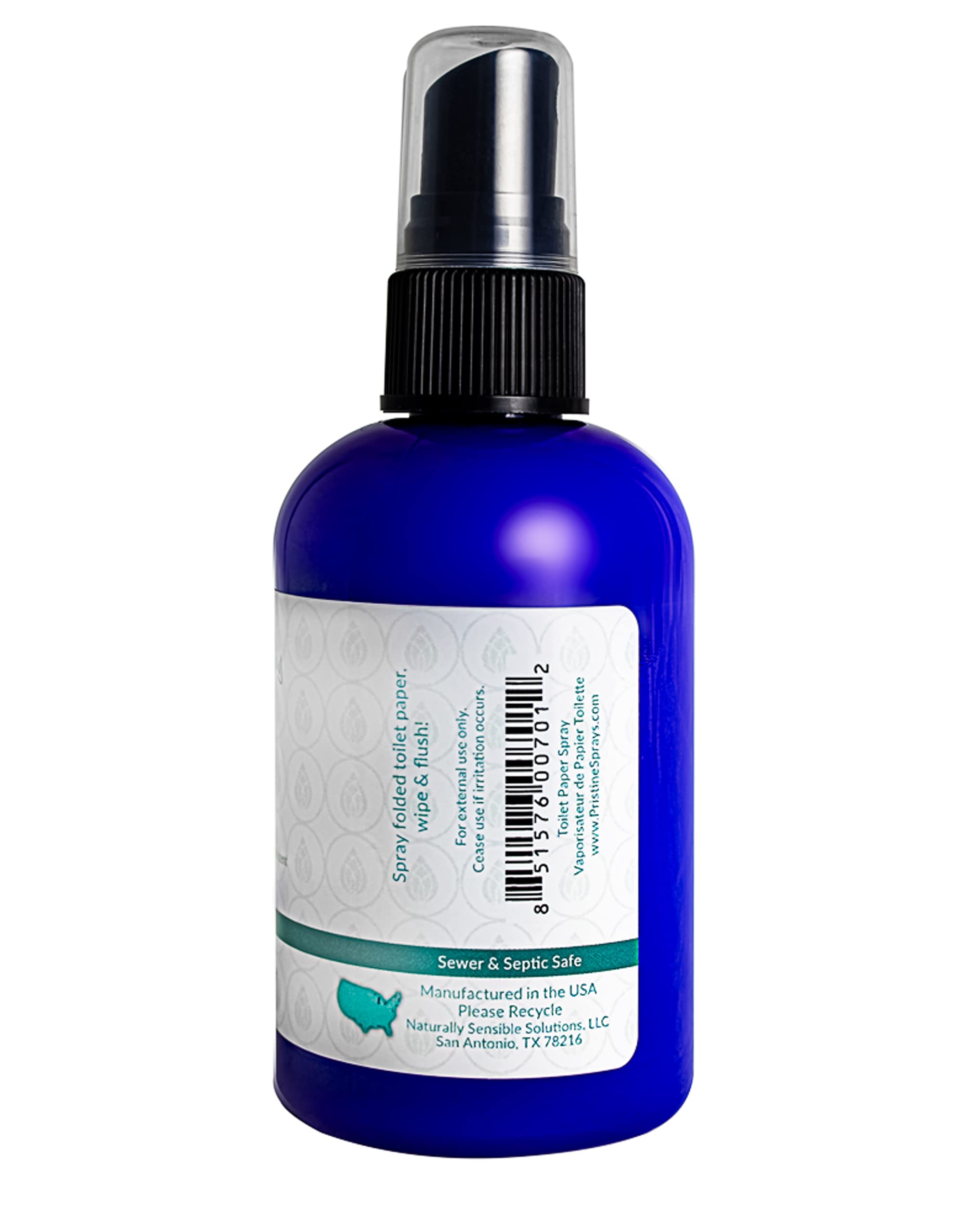 Pristine Toilet Paper Spray: As Seen on Shark Tank, the More Natural Alternative to Flushable Wet Wipes & Personal Cleansing Wipes, Spray Dry Toilet Paper to Create a Flushable Wipe - Original
