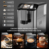 GarveeHome Automatic Espresso Machine & Milk Frother with Stainless Steel Conical Burr Grinder, Integrated 0.75L Milk Container & 1.5L Water Tank, One-Touch Brew Cappuccino & Latte Machine (Grey)