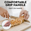 Zulay Kitchen Bread Knife – Ultra Sharp 8-Inch Serrated Stainless Steel Blade for Homemade Bread, Bagels & Cakes – Wavy Edge Bread Slicer with 5-Inch Handle – Silver