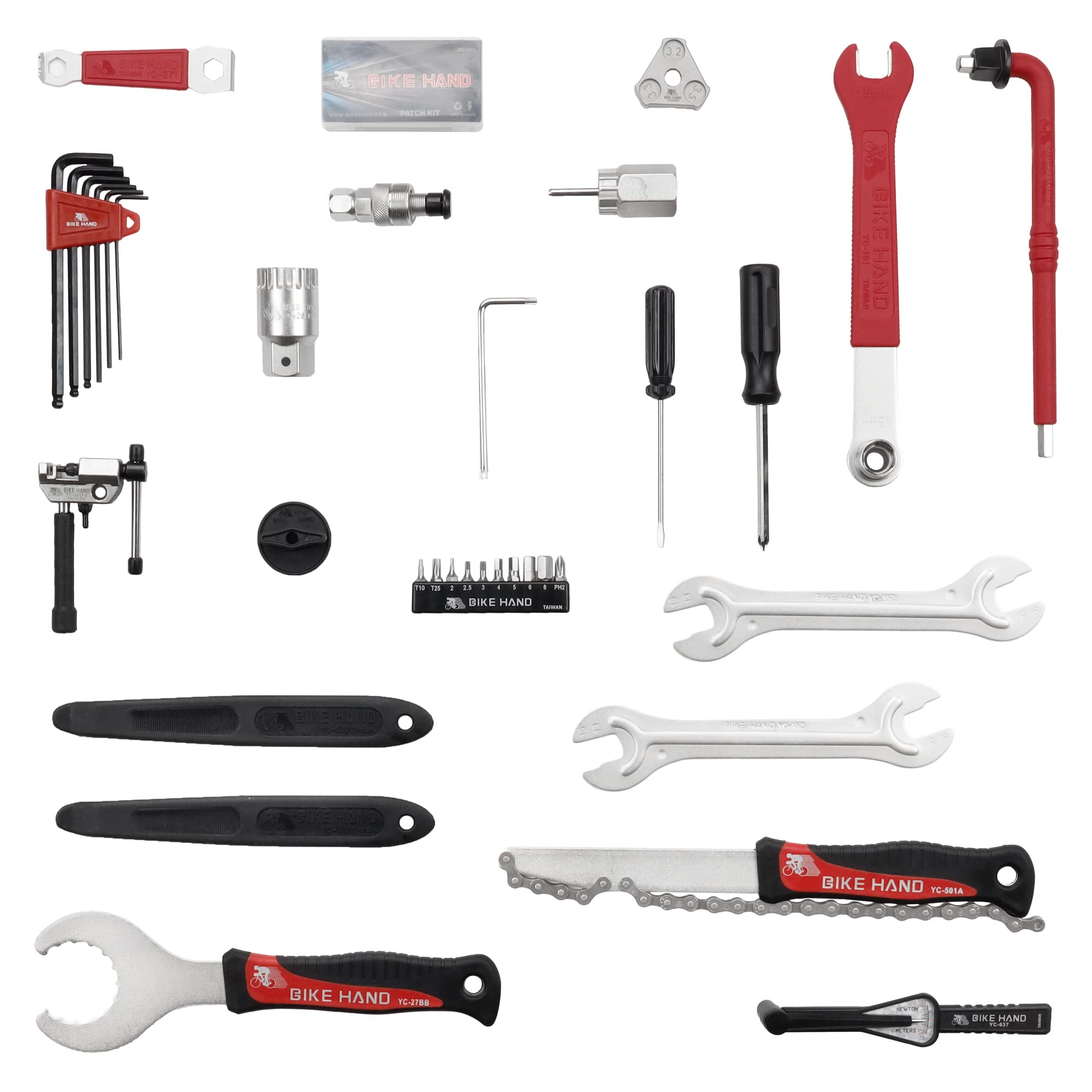 BIKEHAND 18 Piece Bike Bicycle Repair Tool Kit Set - Great Bike Maintenance Tools for Mountain & Road Bike -Bike Tools Set Complete with Torque Wrench