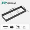 YITAHOME 12x4x1ft Large Raised Garden Bed Kit, Galvanized Metal Planter Box with Gloves, Ground Nails, Support Rod & Safety Rubber, Outdoor Above Ground Planters for Plants Vegetables Flowers, Black
