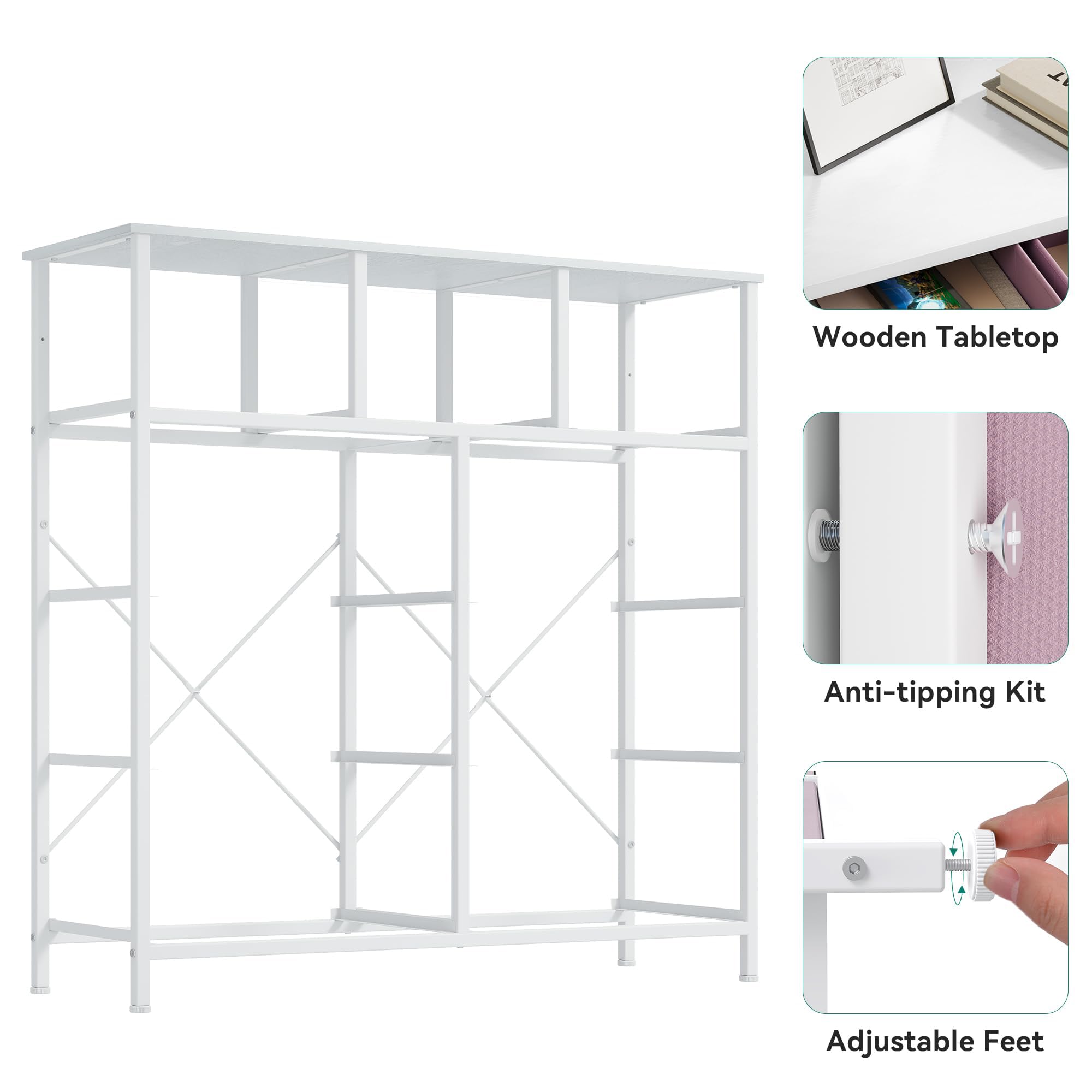DWVO Dresser with 9 Drawers, Fabric Storage Dresser, Closet Chest of Drawers for Living Room, Closets - Sturdy Steel Frame, Wooden Top & Easy Pull Fabric Bins (Pink)