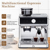 GarveeTech 20 Bar Espresso Machine, Semi-Automatic Espresso Maker with Bean Grinder and Milk Frother Steam Wand, Home Barista Coffee Machine for Macchiatos/Cappuccino/Latte, Gift for Mom Dad