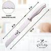 Zulay Kitchen Bread Knife – Ultra Sharp 8-Inch Serrated Stainless Steel Blade for Homemade Bread, Bagels & Cakes – Wavy Edge Bread Slicer with 5-Inch Handle – Silver