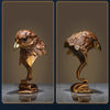suruim Pure Copper Bald Eagle Statue Luxury Brass Home Decor Gold Sculpture Bird Decorations for The Home, Office, Study Collectible Artwork, Gift for Eagle Lovers (Brass)
