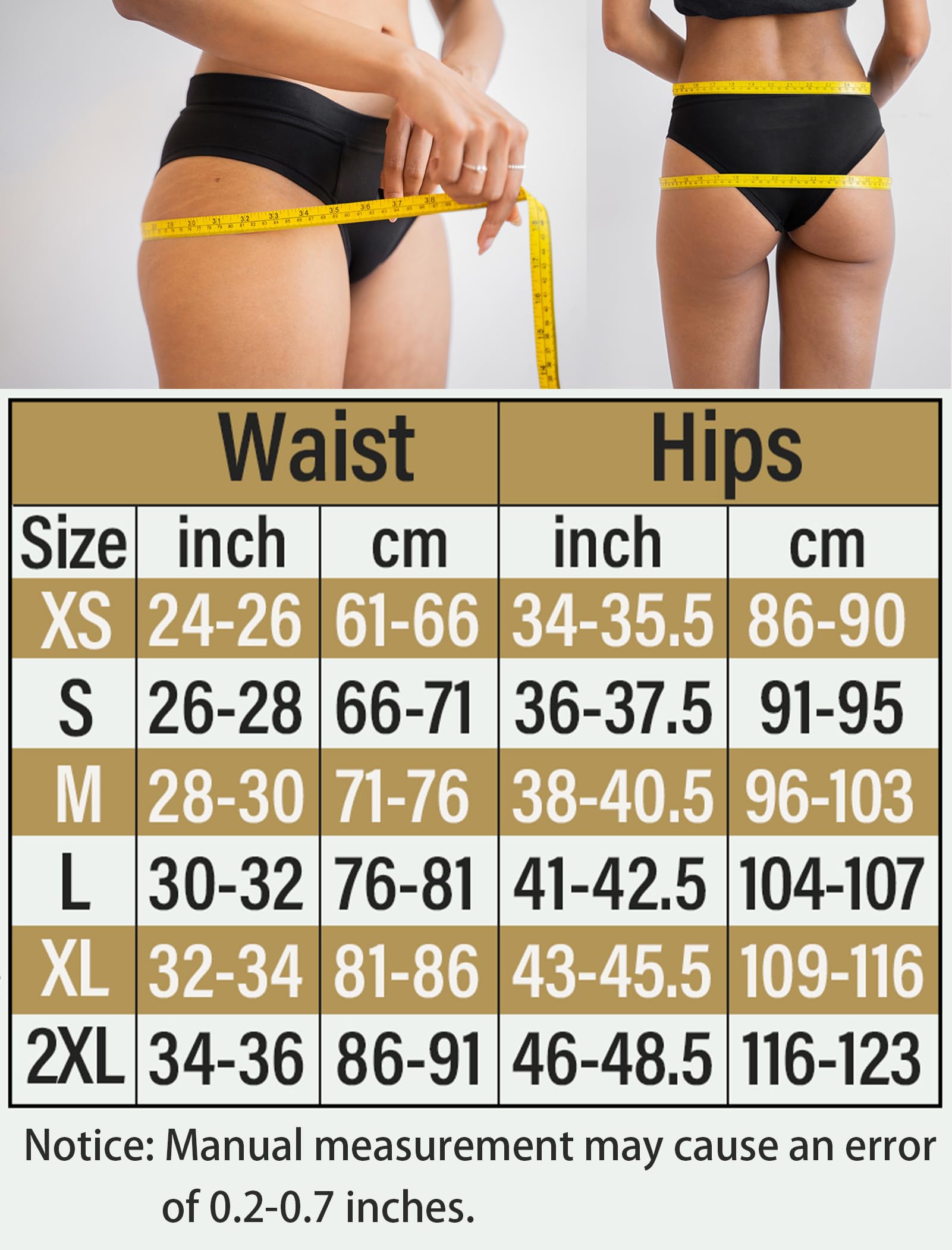 KUKU PANDA Sexy G String Thongs for Women Stretchy Cotton Panties Ladies No Show Underwear 6 Pack Set (Black White Beige, XX-Large)