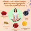 Happy Saffron Supplements - 5 In 1 Saffron Capsules With 10:1 Saffron Extract 88.5mg, Ginseng, Goji Berry & Chrysanthemum – Supports Memory, Focus, Mood, Energy, Emotional Balance & Eye Health