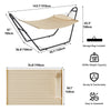 YITAHOME Hammock with Stand Included Hammock Heavy Duty Hammocks Waterproof Portable Hammock with Pillow Storage Bags 450lbs for Outdoors, Backyard, Beige