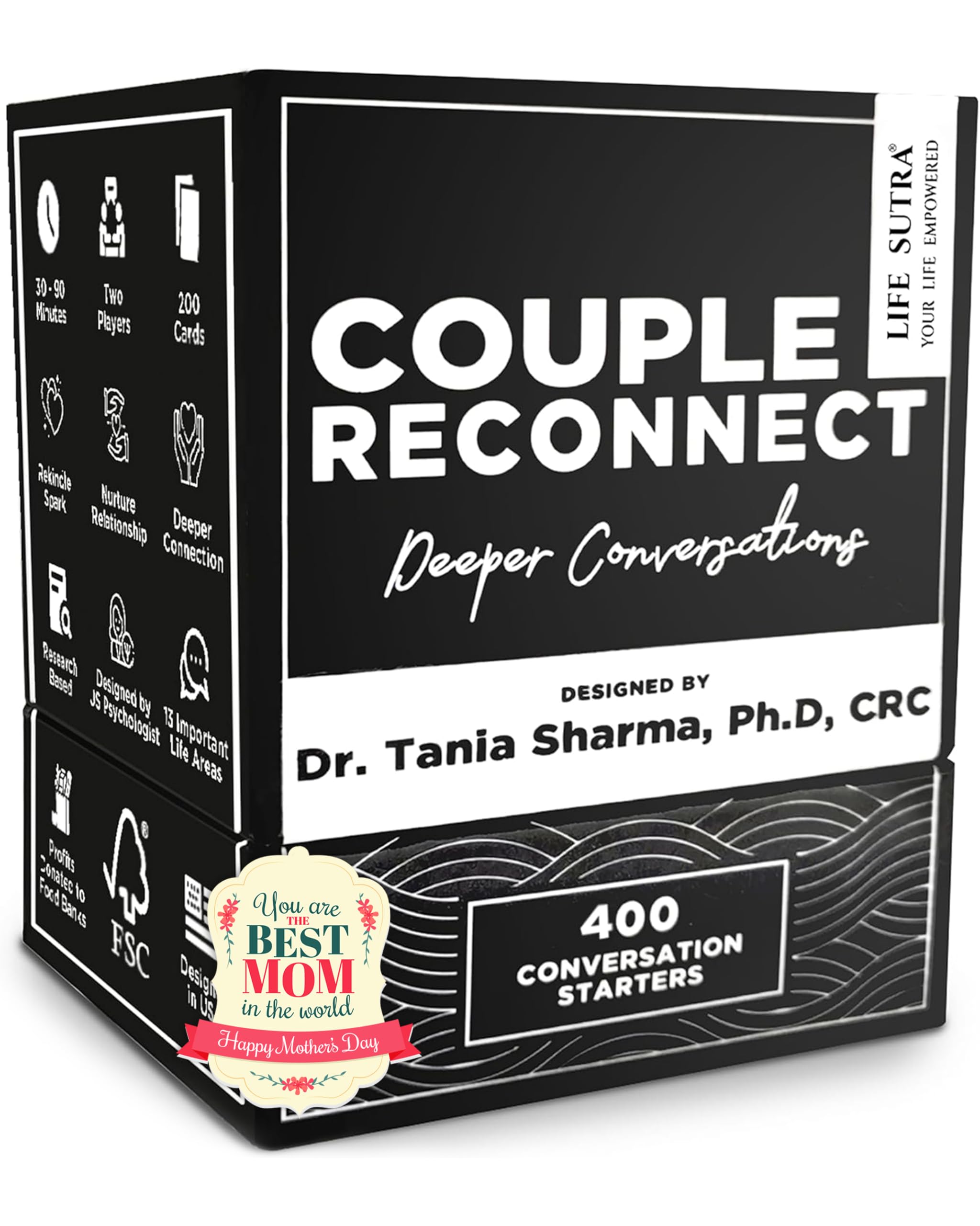 Life Sutra Married Couples Games - 400 Fun Reconnect Activities & Conversation Cards for Adults - Romantic Gift for Anniversary, Birthdays, Wife, Husband - Date Night Ideas Couples Games for Adults