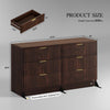 DWVO Fluted 6 Drawer Dressers, 47.5