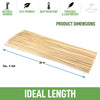 Zulay Kitchen Authentic Bamboo Marshmallow Smores Sticks - 40 Extra Long 30