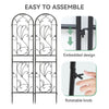 YITAHOME 2 Pack 87x20in Trellises for Cllimbing Plants, Roses, Vegetables, Vines, Flowers, Black Metal Coated Rustproof Garden Trellis for Outdoor Patio