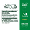 Nature’s Bounty Anxiety & Stress Relief Ashwagandha KSM 66 Tablets, Mood Support, 50 Count