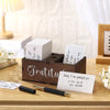 Clabby Gratitude Jar Gifts Include 200 Cards 1 Pen 1 Blessing Jar Wood Box Practice Thankful Appreciation Gratitude Note Cards Kit for Families Friends Employee Going Away Coworkers(Dark Brown)