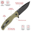 FOUNDING FORGERS D2 Pocket Knife For Men | Tactical EDC Knife With Case 3.75