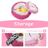 PAOPO Cat Tunnel, Large Indoor Durable Collapsible Interactive Cat Tube with Peek-A-Boo Hole, Hanging Toys, and Crinkly Paper Lining - Cute Tunnel for Cats, Kittens, Puppies & Rabbits, Pink
