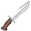 Handmade D2 Steel 14 Inches Bowie Knife with leather sheath, Hunting knife with Wood Handle and steel Guard Ideal for Bushcraft, Camping, Survival, Hunting & outdoor use