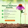 Outsidepride Midwest Wildflower Seed Mix - 5 Lbs Premium Blend of Annual & Perennial Native Wildflower Seeds for Midwestern States, Attracts Pollinators, Low-Maintenance, Ideal for Meadows & Gardens