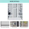 70'' Catio Outdoor Cat House, Cat Enclosure for Mulitiple Cats Large Walk in Cat Cage with Waterproof Cover, Feral Cat Shelter with 7 Platforms and 2 Resting Box Gray