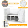 GarveeHome Kids Bookshelf with Reading Nook, Bookcase with Detachable Cushion, Adjustable Shelf,Storage Organizer with Book Rack for Bedroom, Playroom, Gift for Boys and Girls, White