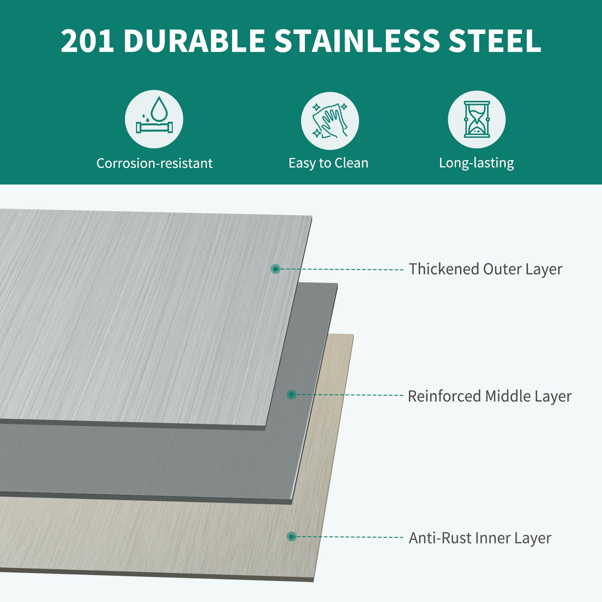 YITAHOME NSF Stainless Steel Table, 30" X 24" Work Table with Wheels, 2 Shelves Metal Prep Worktable for Home Kitchen Restaurant Garage Warehouse Outdoor
