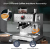 Garvee 20 Bar Espresso Machine, Espresso Maker with Grinder and Milk Frother Steam Wand, Professional Coffee Machine with 96 Oz Removable Water Tank for Cappuccino Latte, Silver
