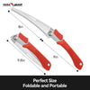 FLORA GUARD 8-Inch Folding Saw, Hand Saw for Tree Trimming, with Triple-Cut Razor Teeth for Wood Cutting, Tree Trimming, Gardening, Professional Camping Survival Tools