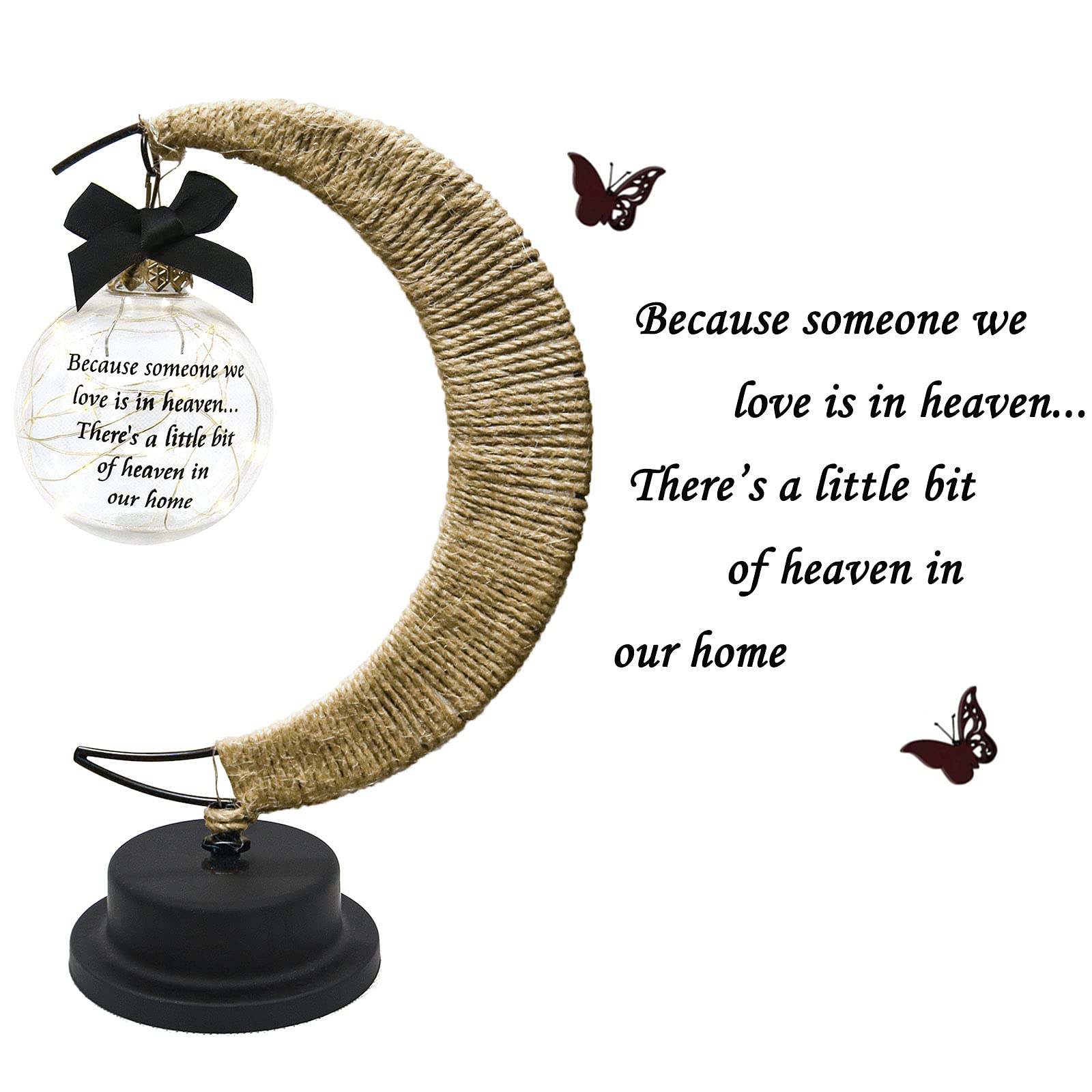Besoamo Memorial Moon Lamp Gifts, Sympathy Gifts for Loss of Mom Father Loved One, in Memory of Loved One Gifts, Loss of Mother Father Bereavement/Condolence/Memorial Gifts for Remembrance