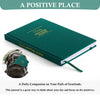 Comkiso Gratitude Journal with 4 Inspirational Stickers: Undated Daily Gratitude Journal for Women and Men - More Happiness, Affirmation, and Mindfulness in A Few Minutes with Prompts & Quotes (Green)