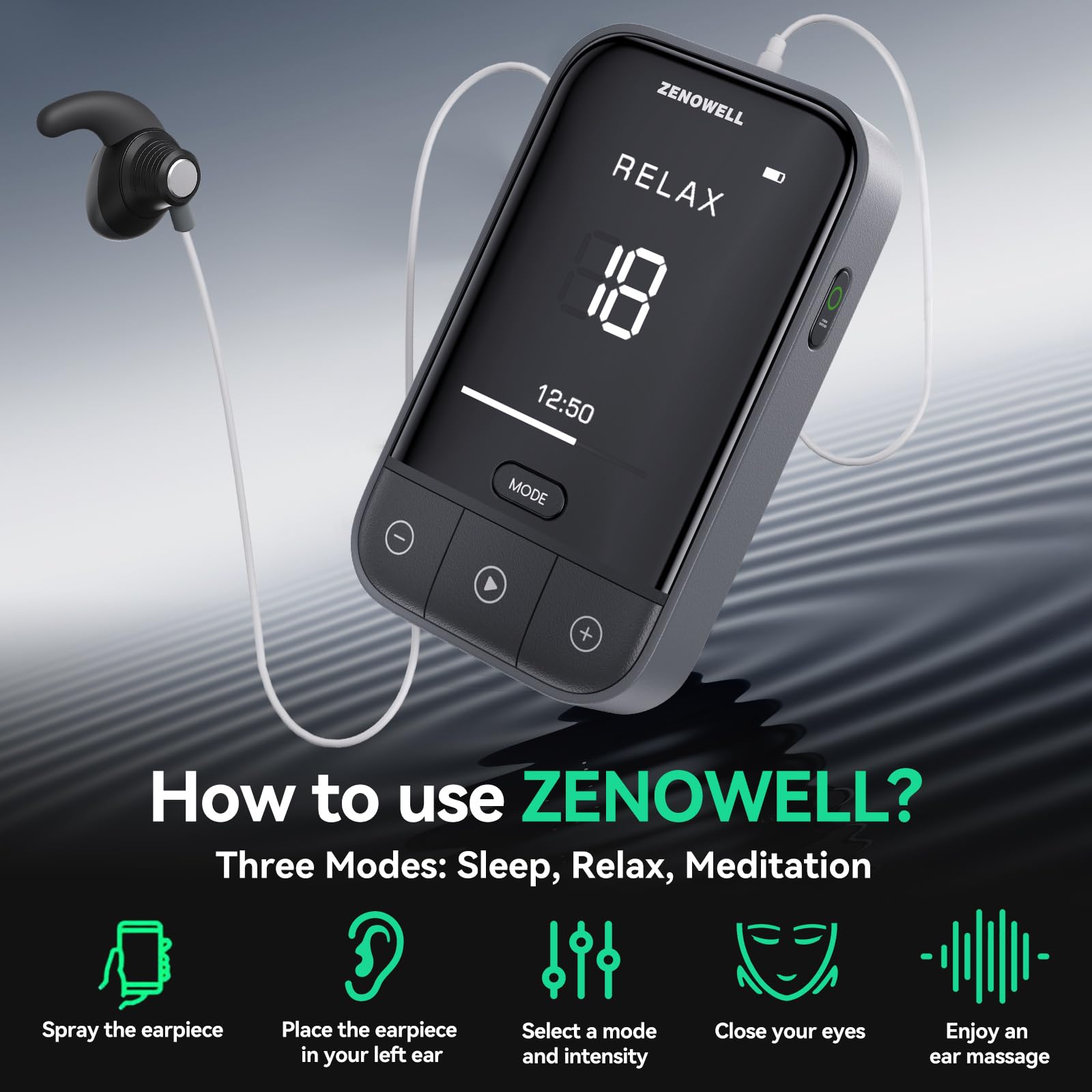 Auricular Vagus Nerve Stimulator | Sleep Aid Device | Patented Vagus Nerve Wearable Device for Restore Calm, Stress Relief and Recover | Relaxation Device for Long-Term Wellness