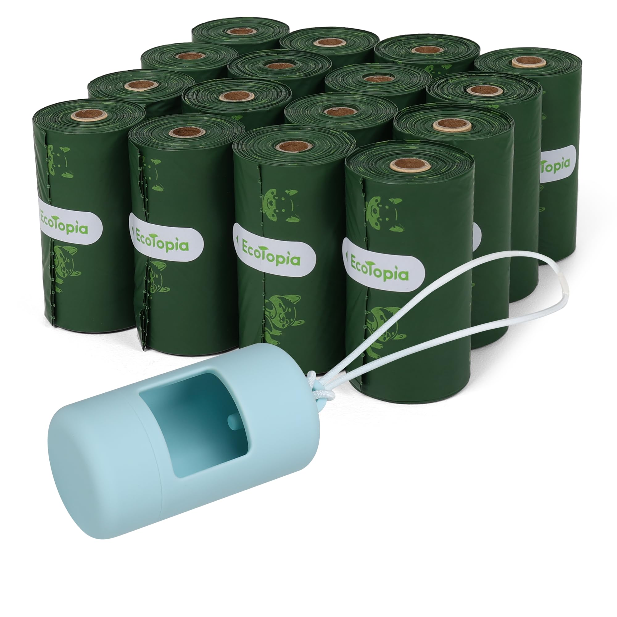 Extra 20% Thicker Dog Poop Bags and Recyclable Poop Bags Dispenser,ASTM D6400 & EN 13432 Compliant Dog Waste Bags,Extra Thick&Leakproof,120Bags,Dark Green