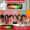 Acrylic Mood Door Sign for Creative Home Decor ，7 Emotion Expressions, Social Battery Door Sign，Decorative Wall Art for Home and Office. (Black)