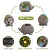 AXEN Solar Garden Outdoor Statues Hedgehogs with Succulent and 7 LED Lights, Outdoor Decorations for Garden Patio Lawn Balcony Yard, Unique Housewarming Gifts